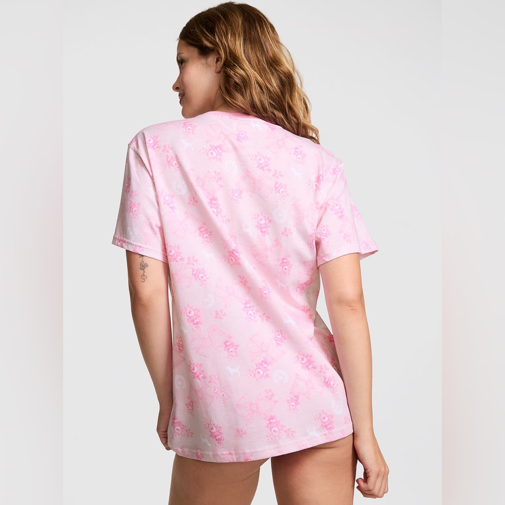 NWT LoveShackFancy x Victoria’s Secret Pink CAMPUS COTTON TEE - Picture 4 of 5